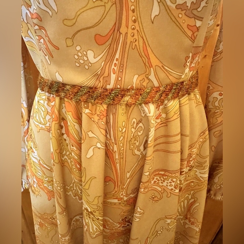 Hand Beaded Fred Rothschild Imperial Designs  1960’s elegant cocktail dress - Picture 5 of 11